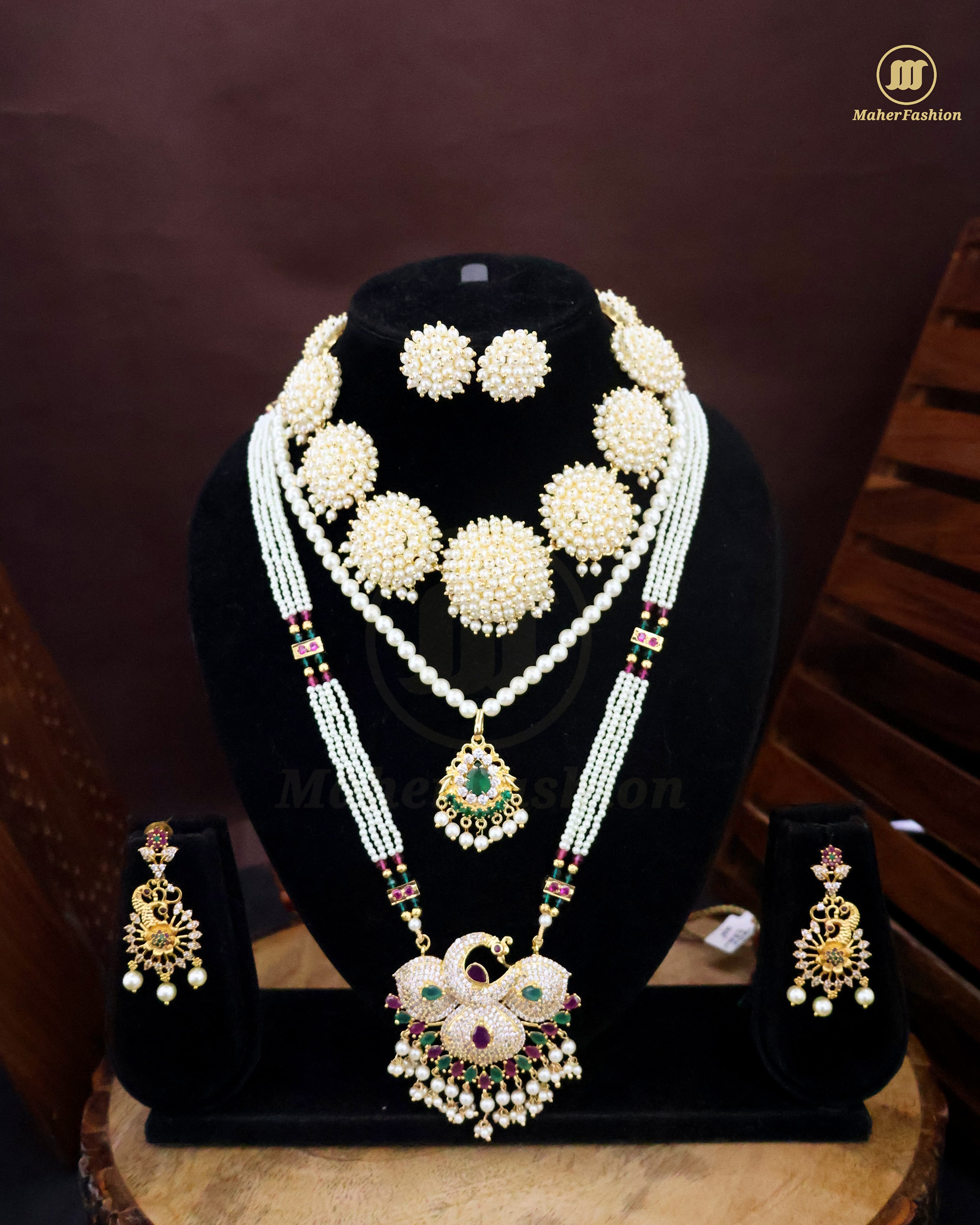 PEARL NECKLCE COMBO SET